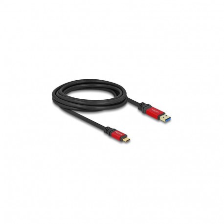 "Delock USB 10 Gbps Kabel USB Typ-A Stecker zu USB Type-C™ Stecker 3 m rot Metall"