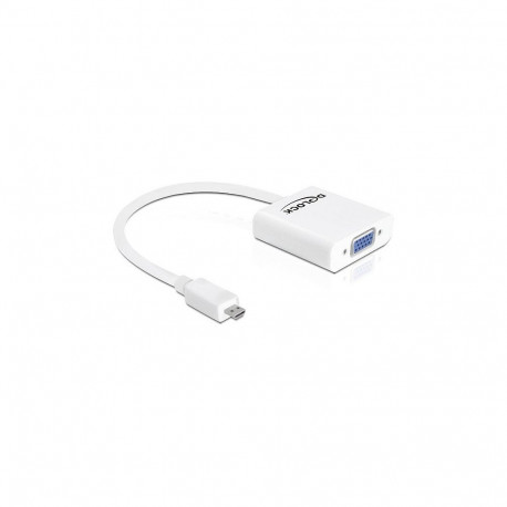"Adapter HDMI-micro D Stecker > VGA Buchse weiß"