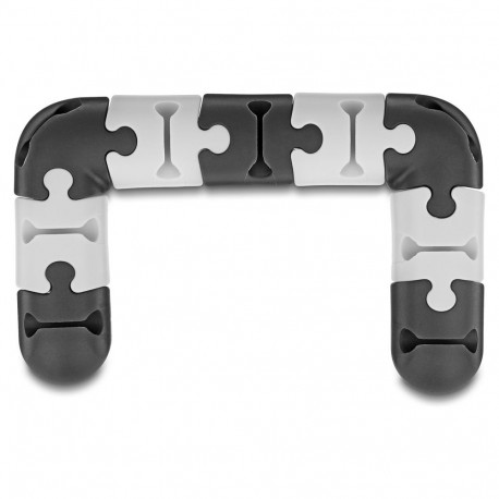 "Delock Kabelhalter selbstklebend modular Set 9 Stück schwarz / grau"