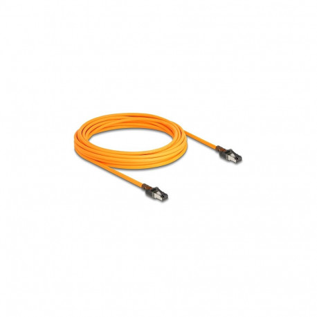 Delock RJ45 võrgukaabel USB Type-C™ pordileidja funktsiooniga Self Tracing Cat.6A S/FTP 7,5 m oranž