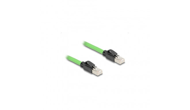RJ45 võrgukaabel Cat.6A pistik-pistik SF/UTP energiakettidesse sobiv PUR (TPU) 1m, roheline