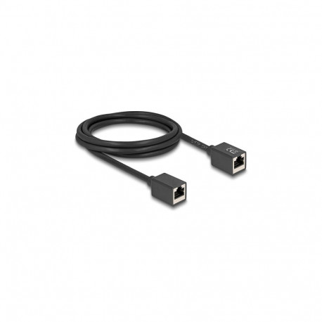 "Delock Netzwerk Verlängerungskabel Kupplung RJ45 Buchse zu RJ45 Buchse Cat.6A S/FTP 2 m schwarz"