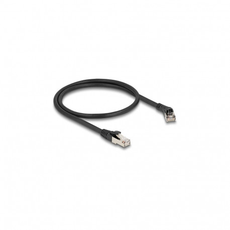 "Delock RJ45 Netzwerkkabel Cat.8.1 S/FTP Stecker 45° nach rechts gewinkelt zu Stecker gerade bis 40 