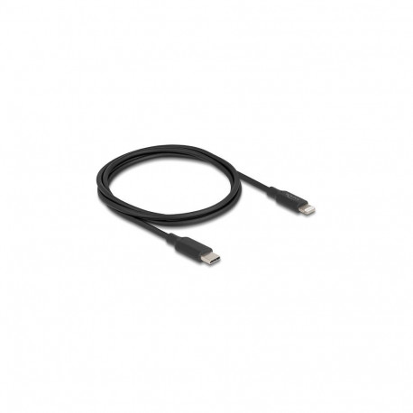 Delock Slim must USB Type-C - Lightning andme- ja laadimiskaabel iPhone, iPad, iPod seadmetele 1 m M
