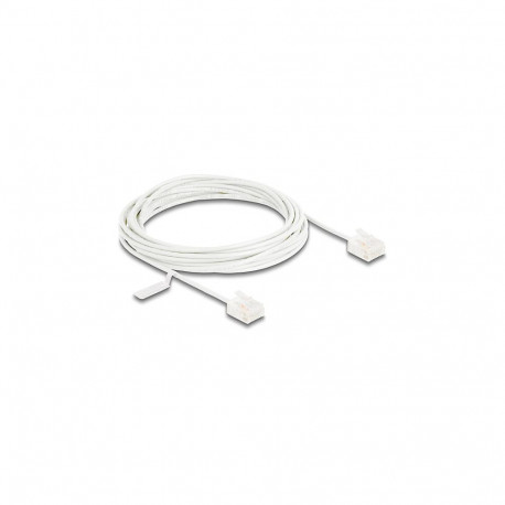 "Delock RJ45 Netzwerkkabel Cat.6 UTP Ultra Slim 5 m weiß mit kurzen Steckern"