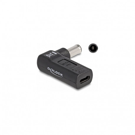Delock adapter sülearvuti laadimiskaablile USB Type-C™ pesa Sony 6,0 x 4,3 mm pistikule 90° nurga al