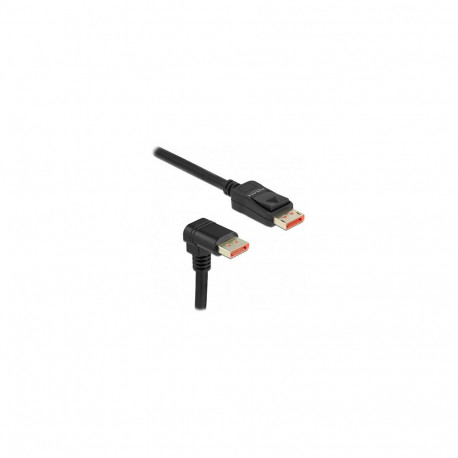 "Delock DisplayPort Kabel Stecker gerade zu Stecker 90° unten gewinkelt 8K 60 Hz 1 m"