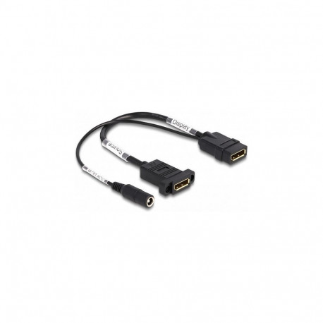 DisplayPort-kaabel 4K 60Hz alalisvoolu sisestusega 2,1x5,5mm 0,30m paigaldamiseks