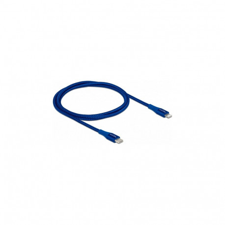 "Delock Daten- und Ladekabel USB Type-C™ zu Lightning™ für iPhone™, iPad™ und iPod™ blau 1 m MFi"