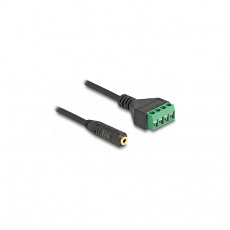 2,5 mm 4 kontaktiga jack-pesa klemmliistu adapterkaabel 20cm