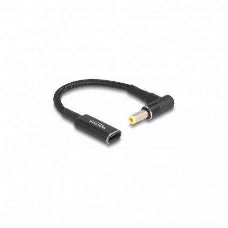 "Adapterkabel für Notebook Ladekabel USB Type-C™ Buchse zu 5,5 x 2,5 mm Stecker 90° gewinkelt 15 cm"