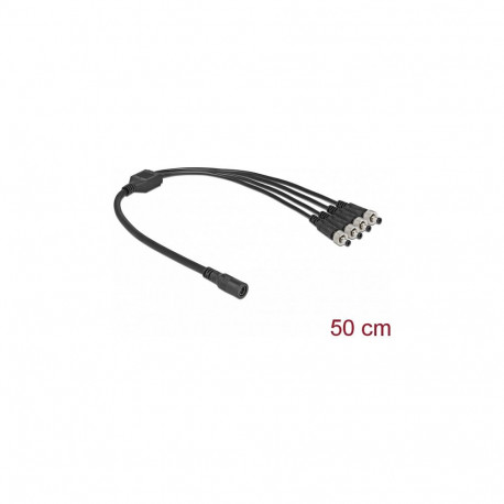 "Delock DC Verteilerkabel 5,5 x 2,1 mm 1 x Buchse zu 4 x Stecker verschraubbar"