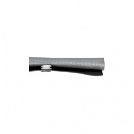 "Delock Kabelschutzschlauch mit Knopfverschluss hitzebeständig 2 m x 10 mm grau / schwarz"