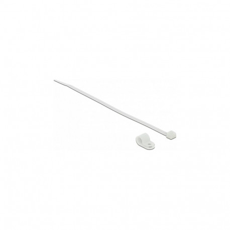 Delock kinnitusklamber 7,9 mm koos juhtmesidemega L 250 x B 3,6 mm valge