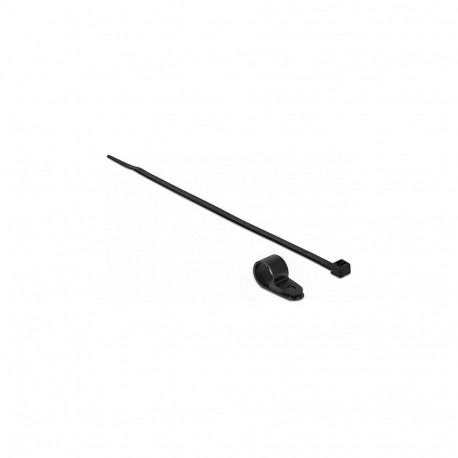 "Delock Befestigungsschelle 12,7 mm mit Kabelbinder L 300 x B 4,8 schwarz"