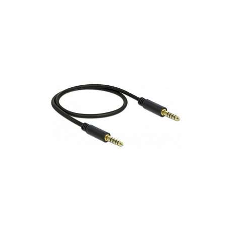 "Klinkenkabel 4,4 mm 5 Pin Stecker zu Stecker 0,5 m schwarz"