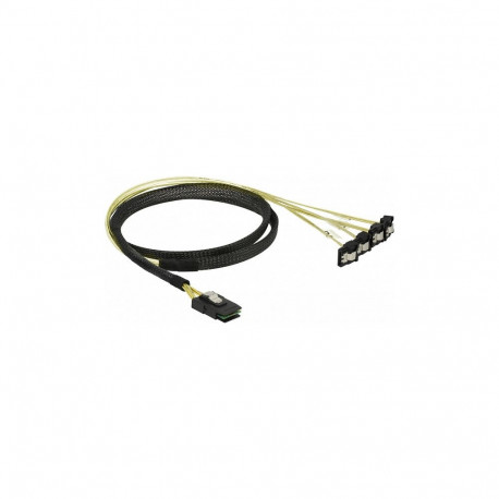 "Delock Kabel Mini SAS SFF-8087 > 4 x SATA 7 Pin gewinkelt 1 m"