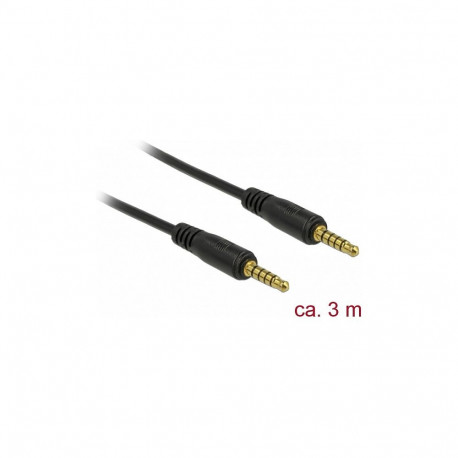 "Klinkenkabel 3,5 mm 5 Pin Stecker zu Stecker 3 m schwarz"