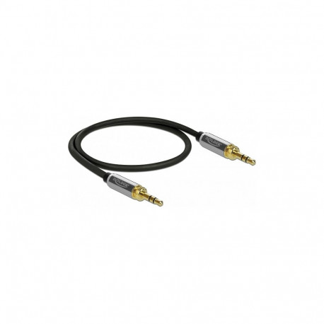 "Klinkenkabel 3,5 mm 3 Pin Stecker zu Stecker mit Schraubadapter 0,5 m"