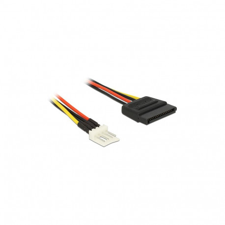 "Delock Stromkabel SATA 15 Pin Buchse > 4 Pin Floppy Stecker 60 cm"