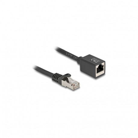 "Delock Netzwerk Verlängerungskabel RJ45 Stecker zu RJ45 Buchse Cat.6A S/FTP 0,5 m schwarz"