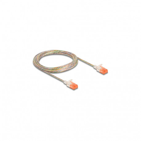 "Delock RJ45 Netzwerkkabel Cat.6A U/UTP Slim 3 m transparent"