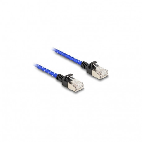 Delock RJ45 punutud ümbrisega võrgukaabel Cat.6A U/FTP Slim 2 m sinine