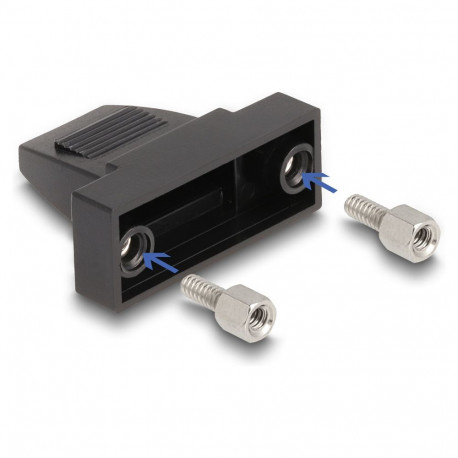 "Delock Gehäuse für D-Sub 9 Pin Stecker / Buchse Kunststoffgehäuse für Flachbandkabel"