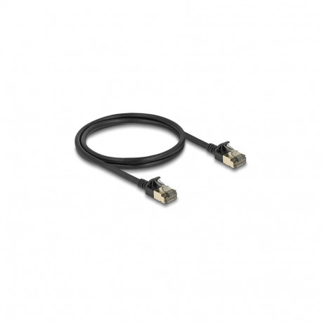 "Delock RJ45 Netzwerkkabel Cat.8.1 F/FTP Slim Pro 1 m schwarz"