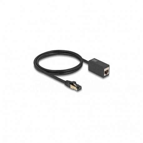 "Delock Netzwerk Verlängerungskabel RJ45 Stecker zu RJ45 Buchse Cat.8.1 S/FTP 1 m schwarz"