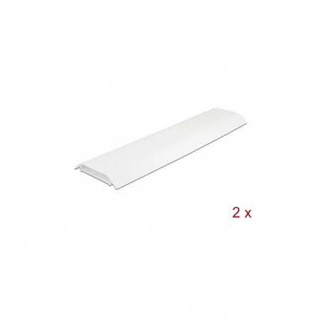 "Delock Kabelkanal selbstklebend mit Kabelbefestigung 85 x 10 mm - Länge 300 mm 2 Stück weiß"
