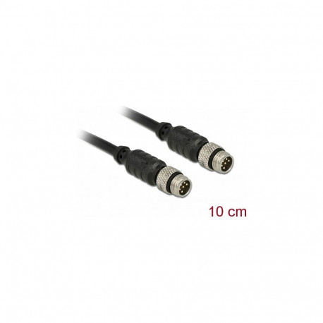 "Delock M8 Sensor- / Aktorverlängerungskabel 6 Pin Stecker zu 6 Pin Stecker wasserdicht 10 cm"