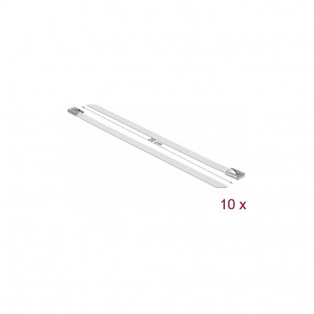 "Edelstahlkabelbinder L 200 x B 7,9 mm weiß 10 Stück"