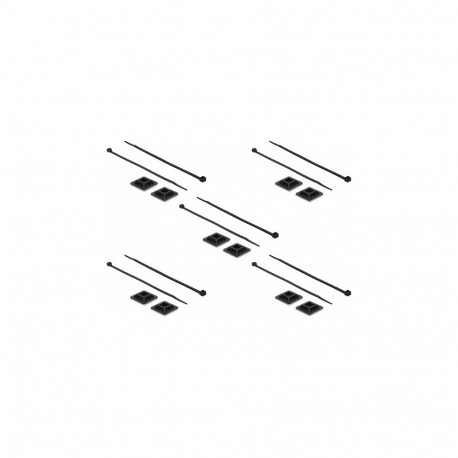 "Delock Befestigungssockel 25 x 25 mm mit Kabelbinder L 300 x B 4,8 mm schwarz"