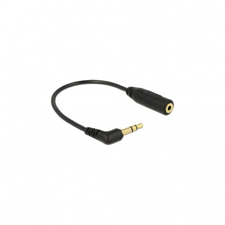 "Delock Audiokabel Klinkenstecker 3,5 mm 3 Pin gewinkelt > Klinkenbuchse 2,5 mm 3 Pin"