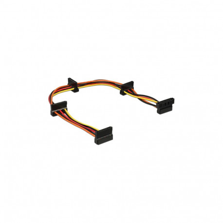 Delock SATA 15 Pin toitekaabel, pistik > 4 x SATA 15 Pin pesa, 40 cm, mitmevärviline
