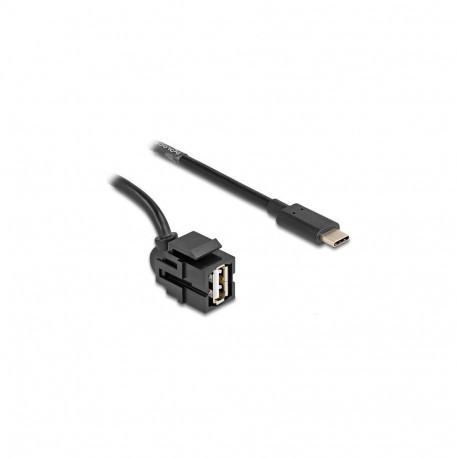 "Delock Keystone Modul USB 2.0 A Buchse zu USB Type-C™ Stecker 250° mit Kabel 1,5 m"