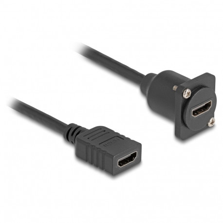 "D-Typ HDMI Kabel Buchse zu Buchse schwarz 20 cm"