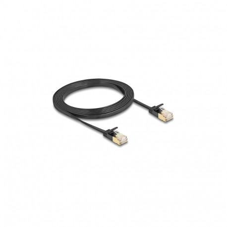 Delock RJ45 võrgukaabel Cat.6A tugeva klambriga ja Cat.7 lamekaabel U/FTP 2 m must