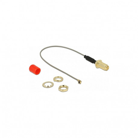 "Delock Antennenkabel RP-SMA Buchse zum Einbau Ferritkern zu I-PEX Inc., MHF® I Stecker 1.13 10 cm G