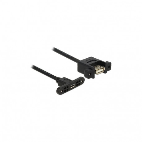 "Delock Kabel USB 2.0 Micro-B Buchse zum Einbau > USB 2.0 Typ-A Buchse zum Einbau 25 cm"