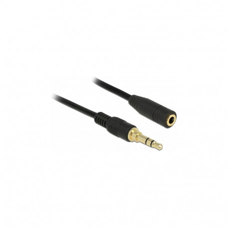 Delock 3,5 mm 3 Pin pikenduskaabel 2 m must