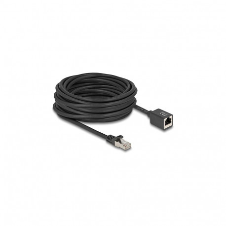 "Delock Netzwerk Verlängerungskabel RJ45 Stecker zu RJ45 Buchse Cat.6A S/FTP 10 m schwarz"