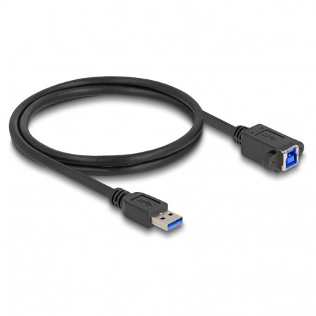 "USB 5 Gbps Kabel USB Typ-A Stecker zu USB Typ-B Buchse zum Einbau 1 m schwarz"