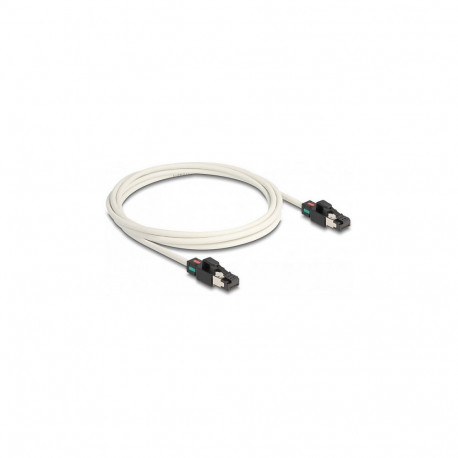 "Netzwerkkabel RJ45 Stecker zu Stecker Cat.6A S/FTP mit drehbarer Farbmarkierung 2 m weiß"