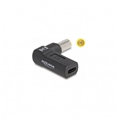 "Delock Adapter für Notebook Ladekabel USB Type-C™ Buchse zu IBM 7,9 x 5,5 mm Stecker 90° gewinkelt"