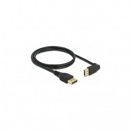"Delock DisplayPort Kabel Stecker gerade zu Stecker 90° oben gewinkelt 8K 60 Hz 1 m ohne Einrastfunk