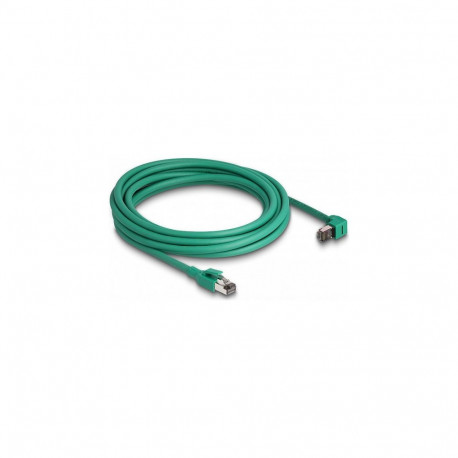 Delock RJ45 võrgukaabel PROFINET SF/UTP 90° nurgaga 5 m roheline