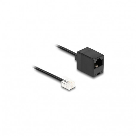 "Delock Telefonkabel RJ11 Stecker zu RJ45 Buchse schwarz 10 m"