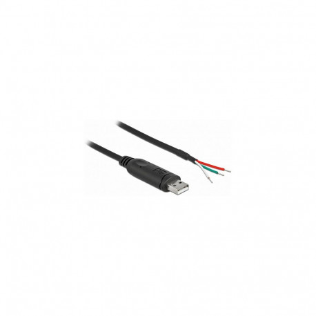 "Adapterkabel USB 2.0 Typ-A zu seriell RS-232 mit 3 offenen Kabelenden 1 m"
